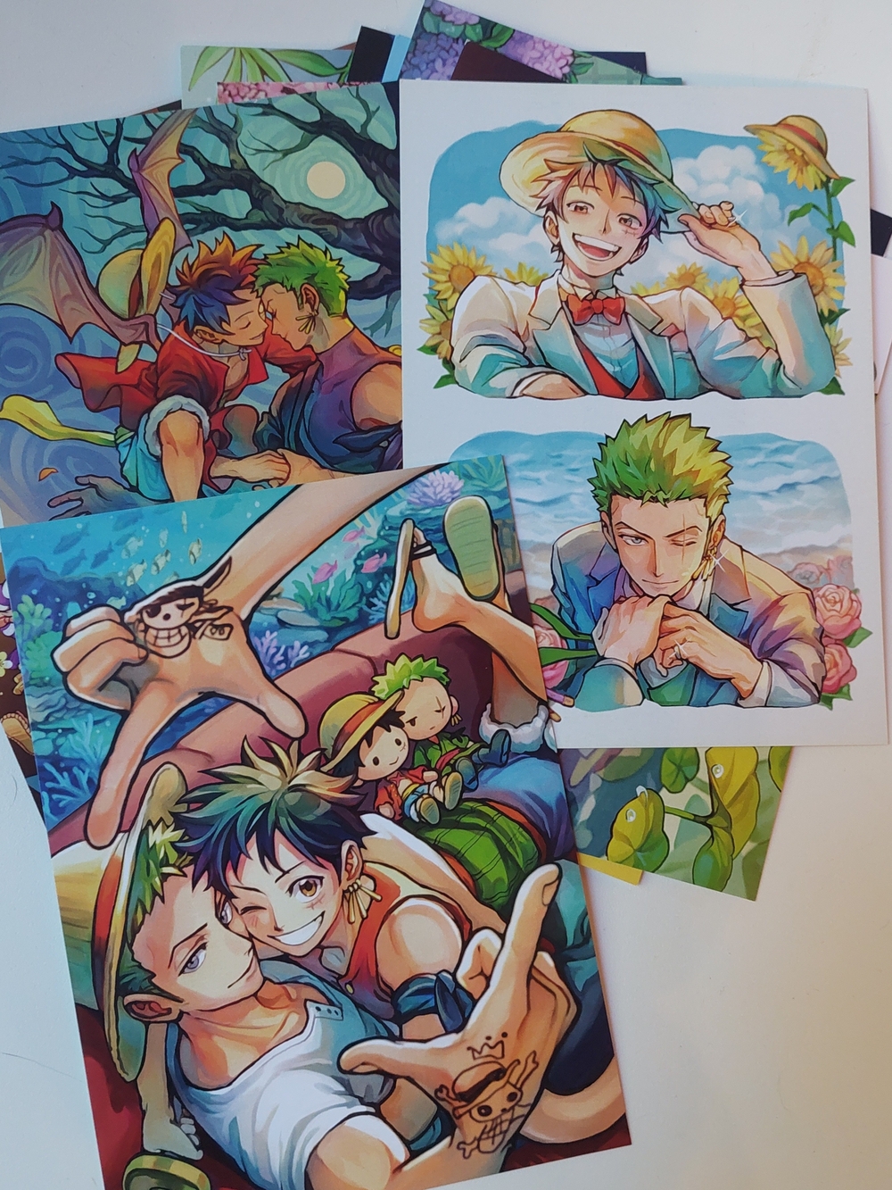Aokun Zoro Luffy Postcard Lot One Piece
